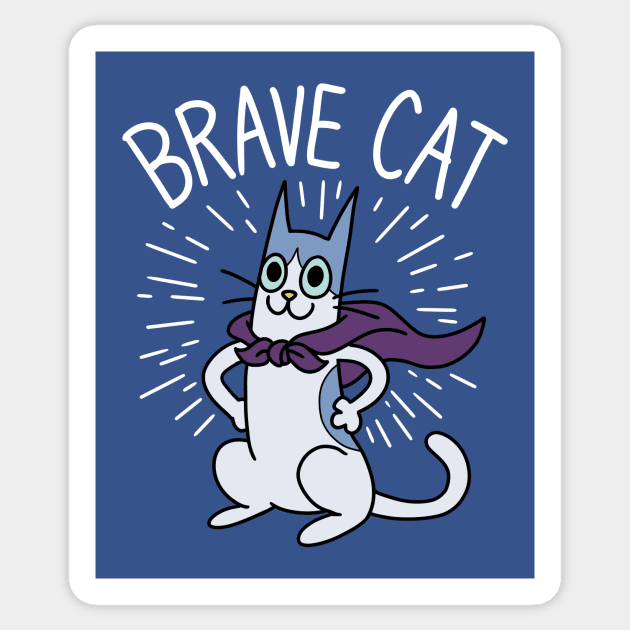 Brave Cat Sticker by spacecoyote